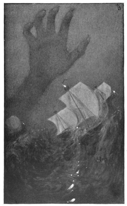 Рука Сатаны, хватающая судно. Томас Уэнтворт Хиггинсон, 1911 год. | Фото: ru.wikipedia.org.