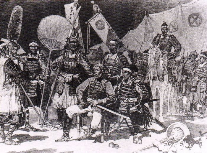 Руководитель восстания самураев Сайго Такамори со своими офицерами. | Фото: sarkisarslanian04.blogspot.com.