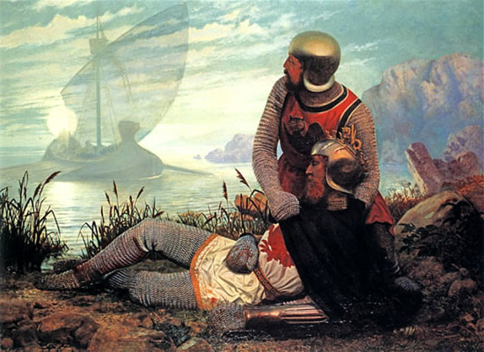 Гибель короля Артура. Джон Гаррик, 1862 год. | Фото: ru.wikipedia.org.