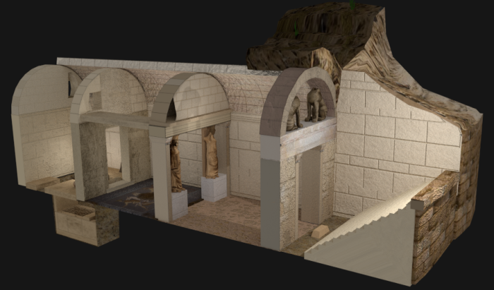 Трехмерная реконструкция гробницы в Амфиполисе. | Фото: en.wikipedia.org.