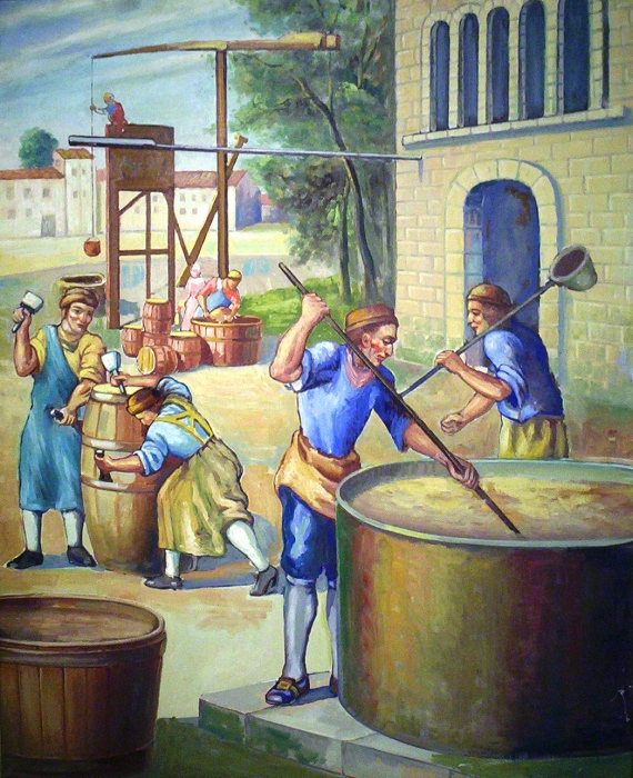 Процесс приготовления пива. | Фото: brewingmuseum.org.