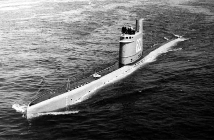 Подводная лодка проекта 615 на плаву, 1960 год. | Фото: ckb-rubin.ru.