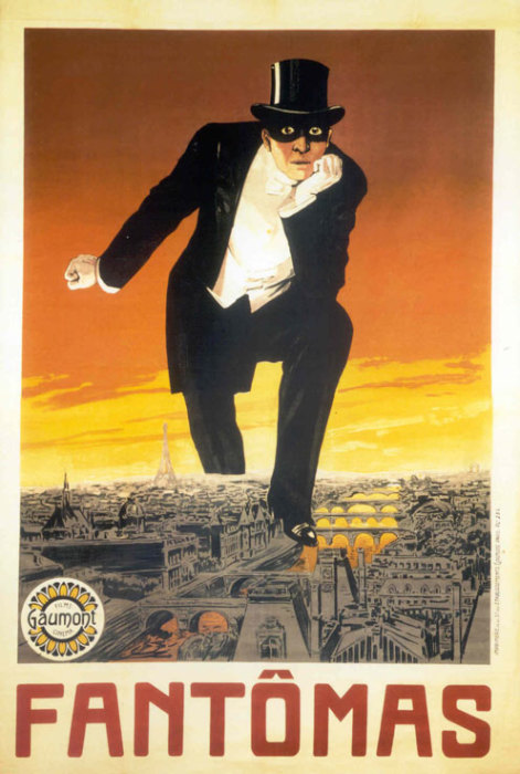 Плакат для первого фильма про Фантомаса был выпущен киностудией Gaumont. | Фото: kinopoisk.ru.