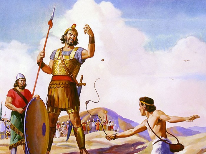 Знаменитое библейское сражение Давида и Голиафа. | Фото: historiosophy.ru.