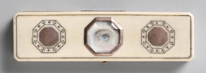 Портрет на коробочке для зубочисток, около 1800 года. | Фото: atlasobscura.com.