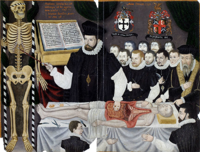 Лекция по анатомии в Лондоне. Джон Банистер, 1580 год. | Фото: commons.wikimedia.org.