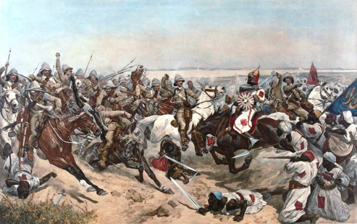 Знаменитая кавалерийская атака 21-го уланского полка в сражении при Омдурмане. | Фото: nam.ac.uk.