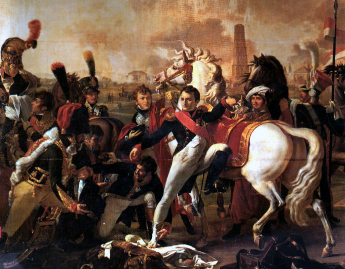Раненый Наполеон в битве при Регенсбурге. Пьер Готеро. | Фото: pro100-mica.livejournal.com.