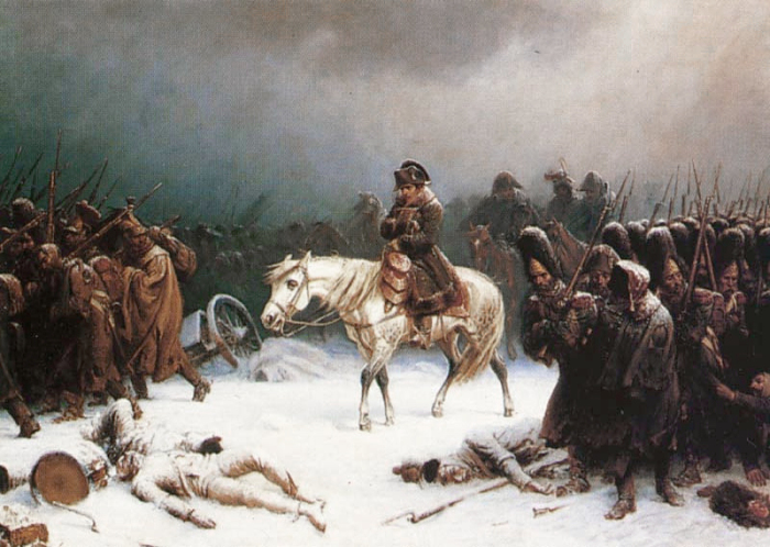 Отступление Наполеона из Москвы. Адольф Нортен, 1851 г. | Фото: ru.wikipedia.org.