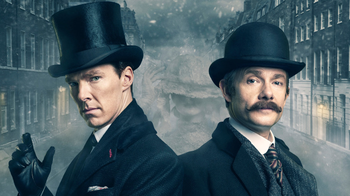 Шерлок Холмс и доктор Ватсон из современного телесериала. | Фото: sky-wall.ru.