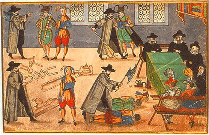 Ритуал посвящения в студенты в Уппсальском университете, Швеция. XVII век. | Фото: uu.se.