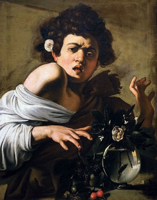 Фрагмент картины «Мальчик, укушенный ящерицей», 1593-1594 годы.
