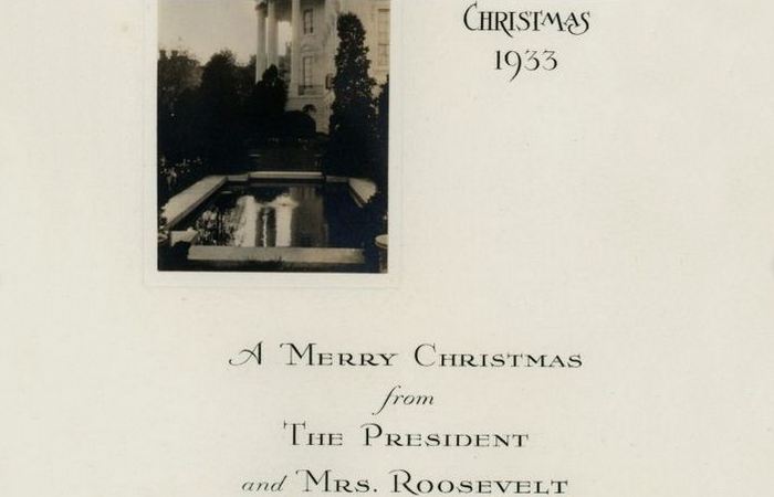 Рождественская открытка от Франклина Рузвельта.