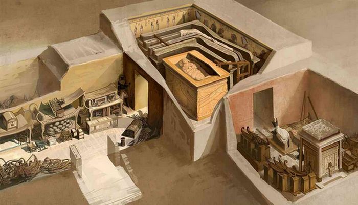 План гробницы Тутанхамона./ Фото: www.infox.sg