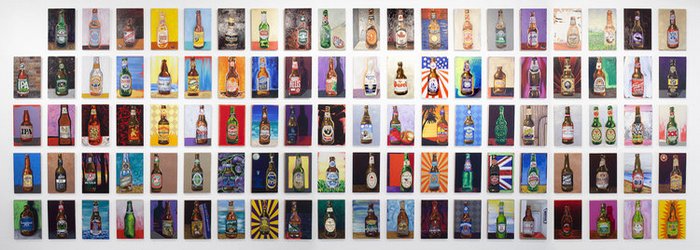 Выставочный экспонат: картина «99 бутылок пива».