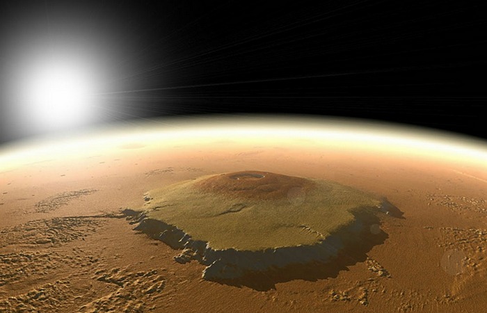 Семь чудес Солнечной системы: гора Олимп на Марсе.