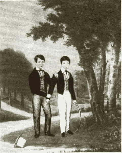 Жюль Верн с младшим братом Полем на даче в Шантене. / Фото: www.biography.wikireading.ru