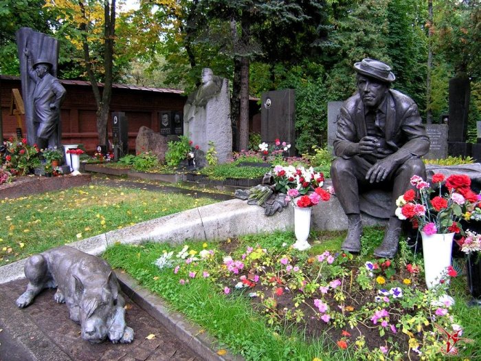 Могила Юрия Никулина на Новодевичьем кладбище. / Фото: www.vestnikk.ru
