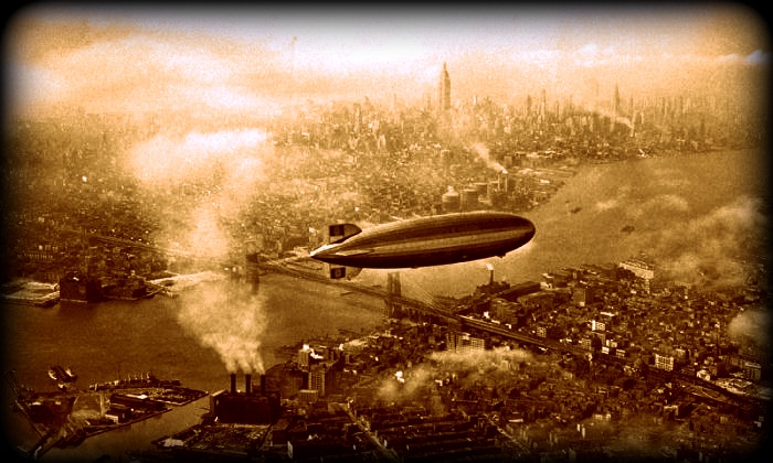 «Гинденбург». 6 мая 1937 года пролёт над Нью-Йорком.