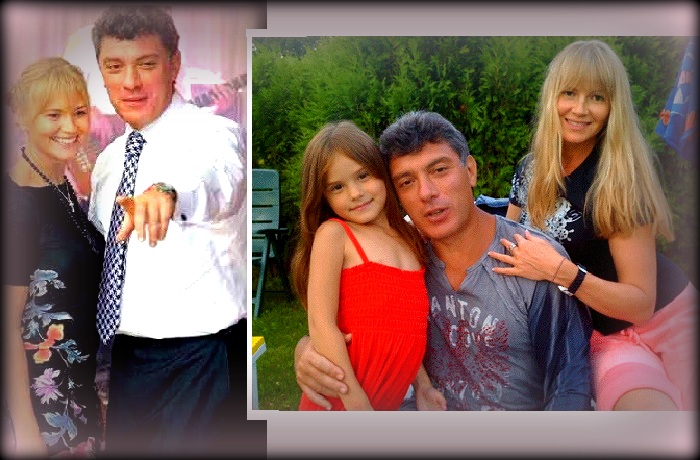 Борис Немцов с Ириной Королевой и дочерью Софией.