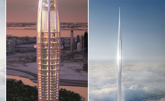 Башня в Дубай-Крик Харбор.