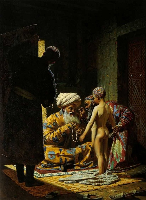 Продажа ребенка - невольника. (1871 - 1872). Автор: Василий Верещагин.