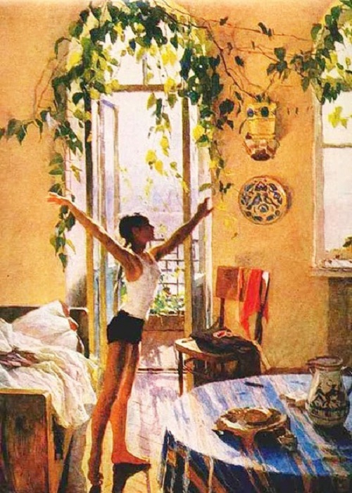 «Утро».(1954). Автор: Татьяна Яблонская.