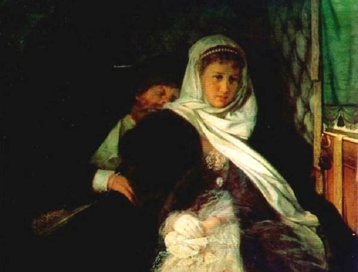 «Возвращение с бала». (1869). Автор: Фирс Журавлев.