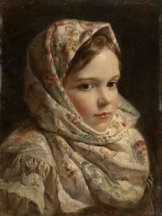  «Девочка в платке». Автор: Фирс Журавлев.