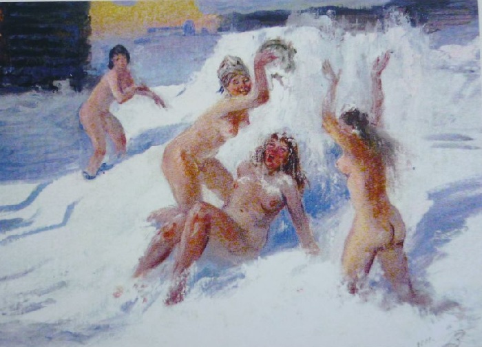 «Зима. Баня». Автор: Владимир Трещеев. 