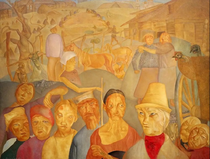 «Лики России» 1919-1920 гг. Автор: Борис Григорьев.