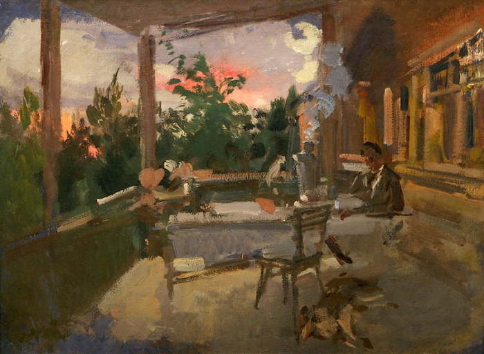 «Вечер на террасе (Охотино)» (1915). Автор: Константин Коровин.