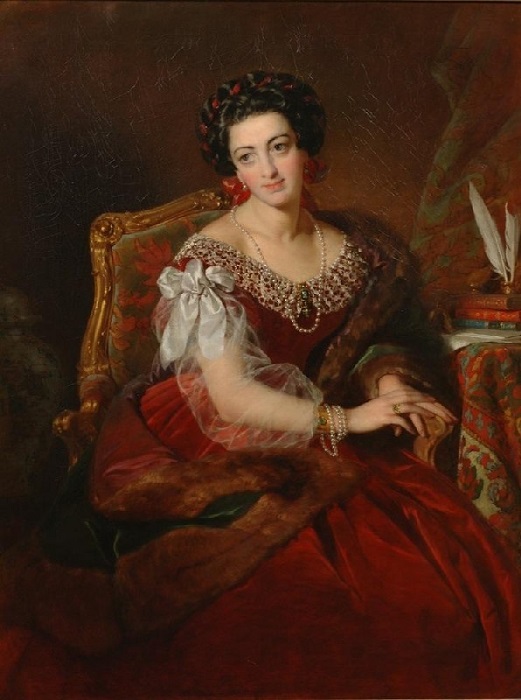 Графиня Кастильоне Барбара фон. (1838г). Автор: Фридрих фон Амерлинг.