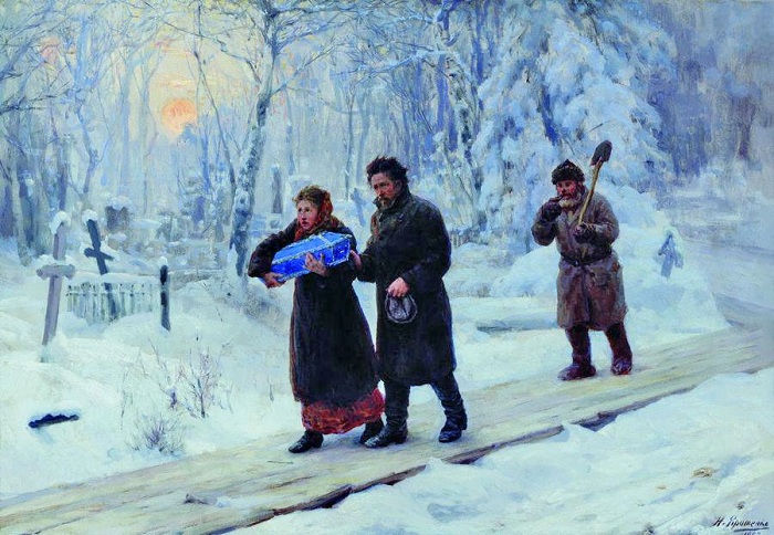  Похороны первенца. (1893). Ярошенко Николай.