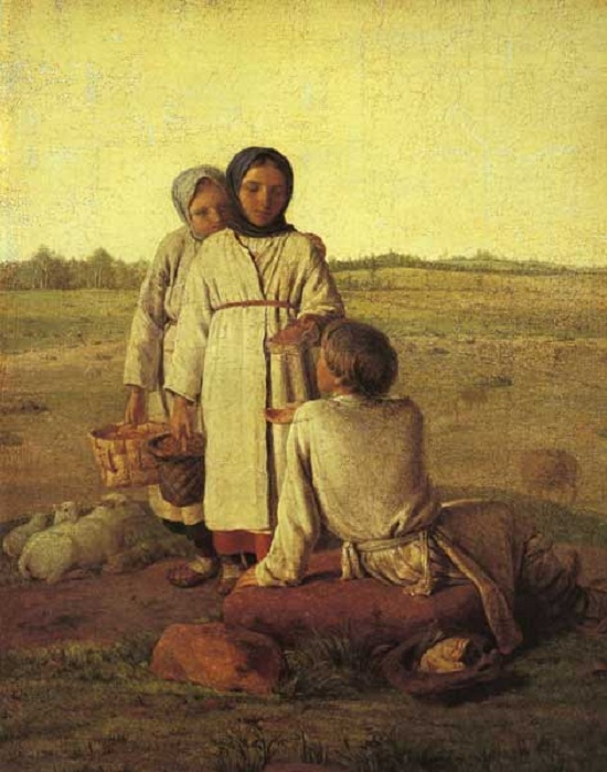 Крестьянские дети в поле. (1820). Автор:Алексей Венецианов. 