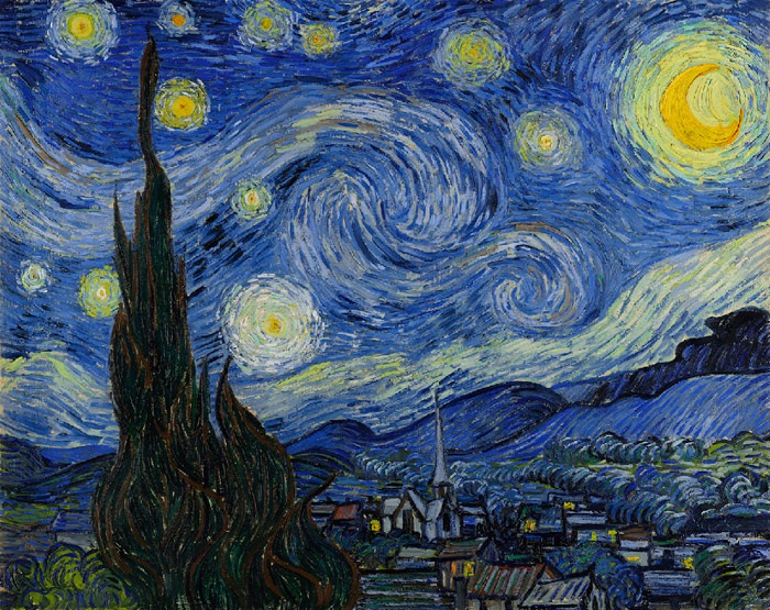 Винсент Ван Гог, «Звездная ночь». (1889).