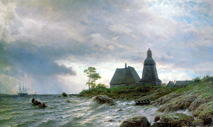 «Северный пейзаж». (1872). Рязанский государственный областной художественный музей. Автор: Л. Ф. Лагорио. 