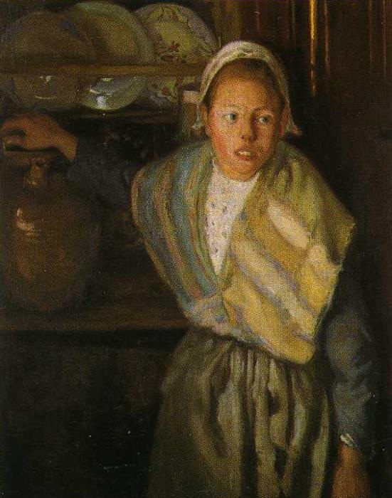 Бретонская девочка. 1910. Автор: Диего Ривера. 