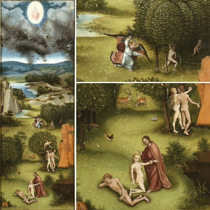  Райский сад (Эдем). Фрагменты левой части триптиха «Страшный суд». Рай.