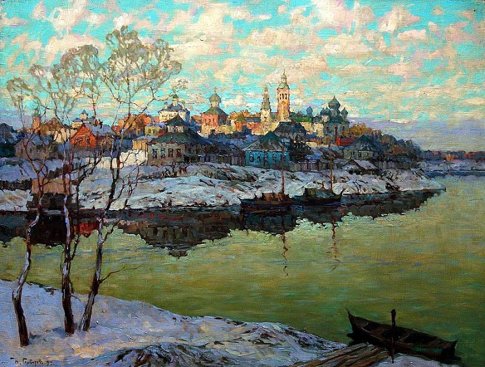  «Ранняя весна. Город на реке». Автор: Константин Горбатов. 