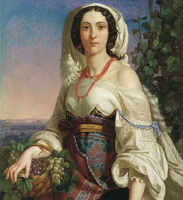 «Неаполитанка». (1839 год). Херсонский художественный музей. Автор: П.Орлов. 