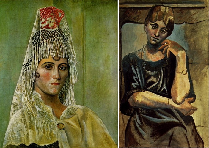Ольга Хохлова в мантилье. (1917). / Ольга Хохлова. (1917).