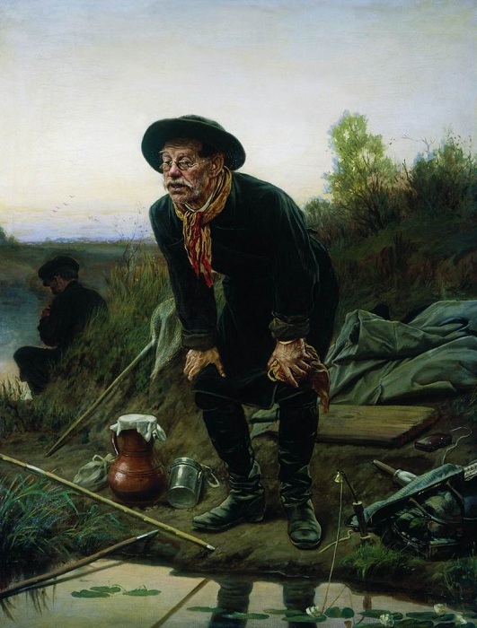  Рыболов. (1871). Автор: В.Перов.