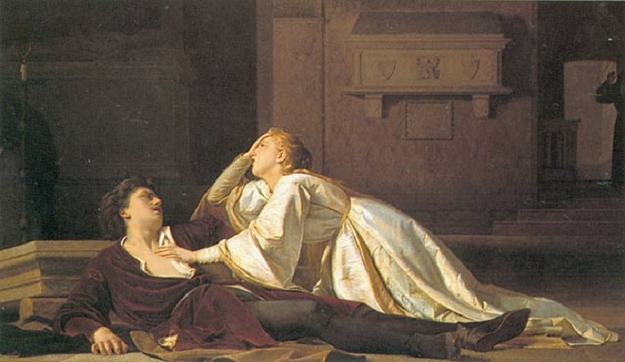 «Смерть Джульетты и Ромео». (1860 год). Автор: Пьетро Рои.
