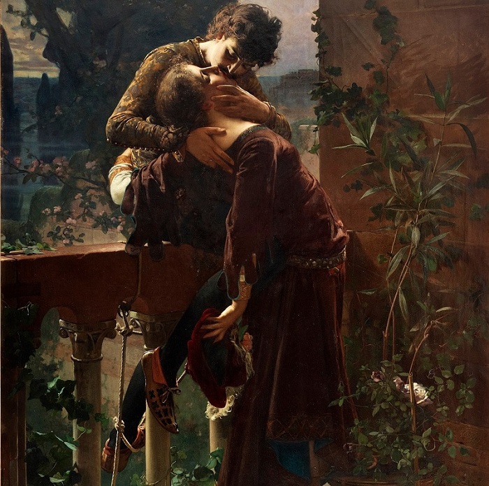 «Ромео и Джульетта на балконе» (1886 год). Автор: Юлиус Кронберг.