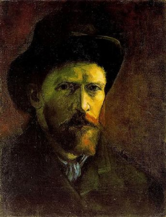 Один из малоизвестных автопортретов Ван Гога (1886 г.). Музей Ван Гога, Амстердам.