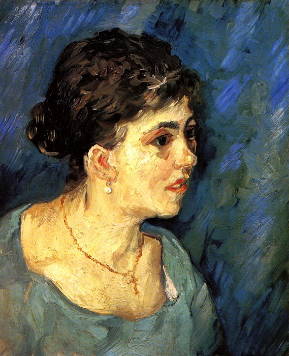 «Портрет женщины в голубом». Автор: Ван Гог.