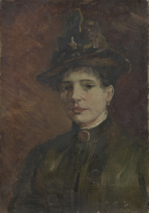 Портрет женщины в шляпе 1886. Автор: Ван Гог.