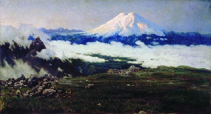«Шат-гора (Эльбрус)» (1884 год). Автор: Н. Ярошенко.