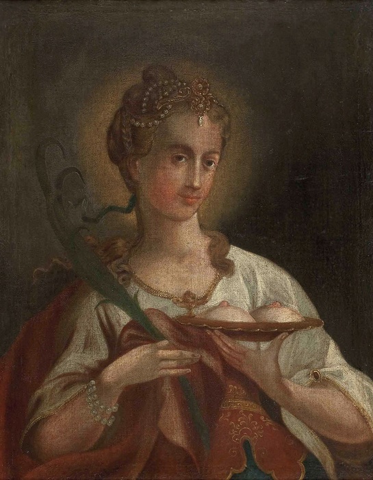 Святая Агата. Неизвестный художник (Австрия), 18 век.